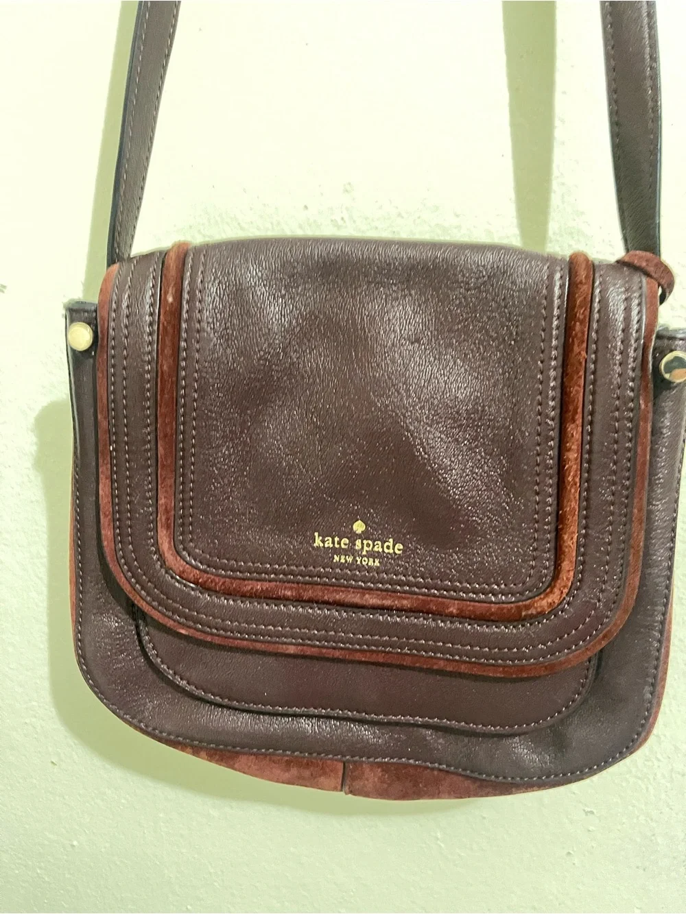 kate spade New York Pratt Rianne Leather Crossbody Bag in Deep Burgundy